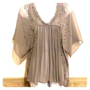 Anthropology silk shirt
